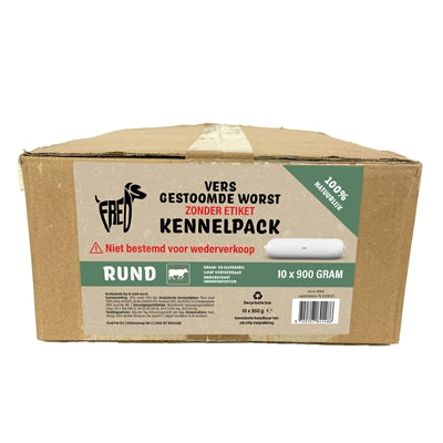 Freds Gedämpfte Frischfleischwurst Kennelpack Rindfleisch Weizen- Und Glutenfrei